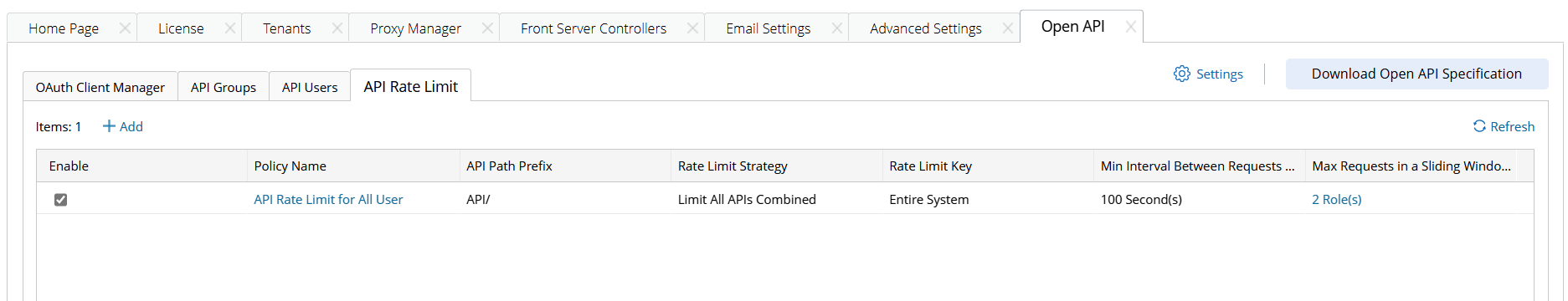 API Rate Limit