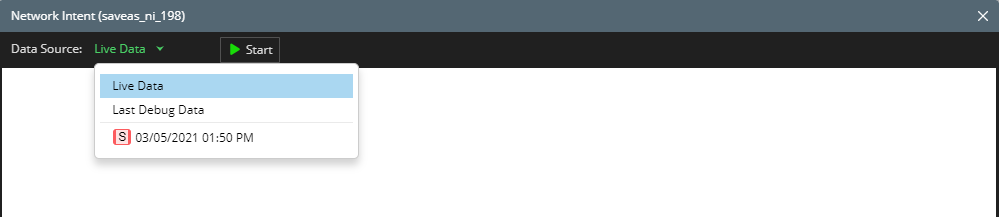 Executing a Network Intent in Debug Mode