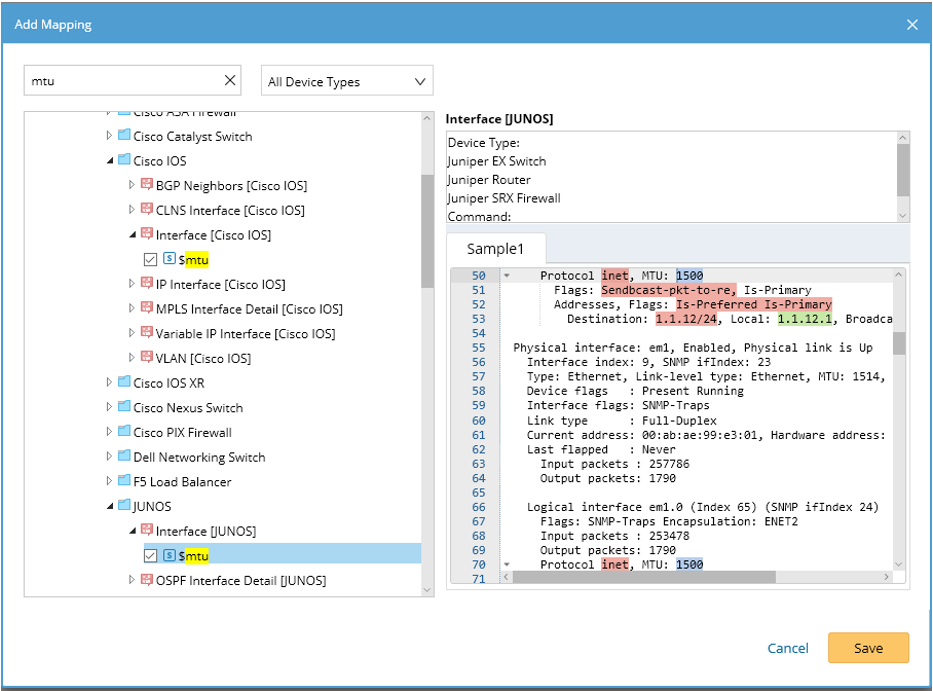 Adding Variable Mappings for Multi-Vendor