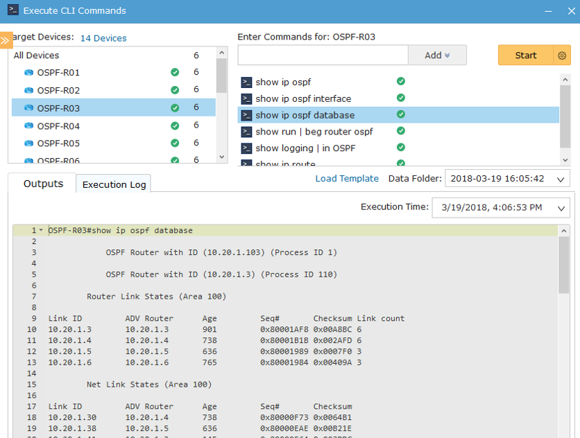 ospf runbook commandes cli