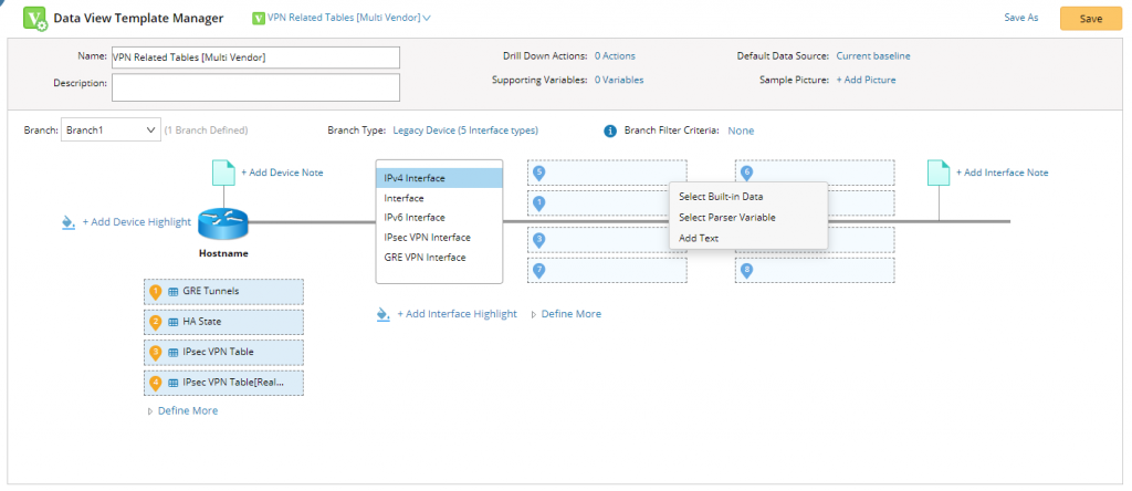NetBrain Data View Template Geschäftsführer