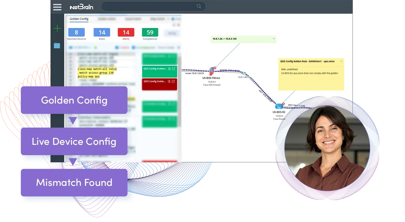 NetBrain imagen de contenido de apoyo